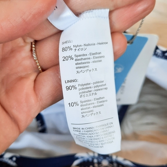 Cupshe Navy Boho Floral Bikini Bottom M NWT - Picture 6 of 6